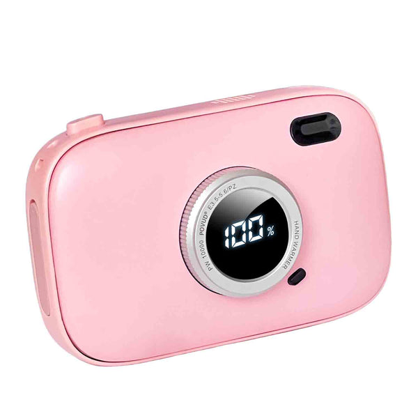 Povud Rechargeable USB Hand Warmer 10,000mAh Power Bank Portable Heater,Pink