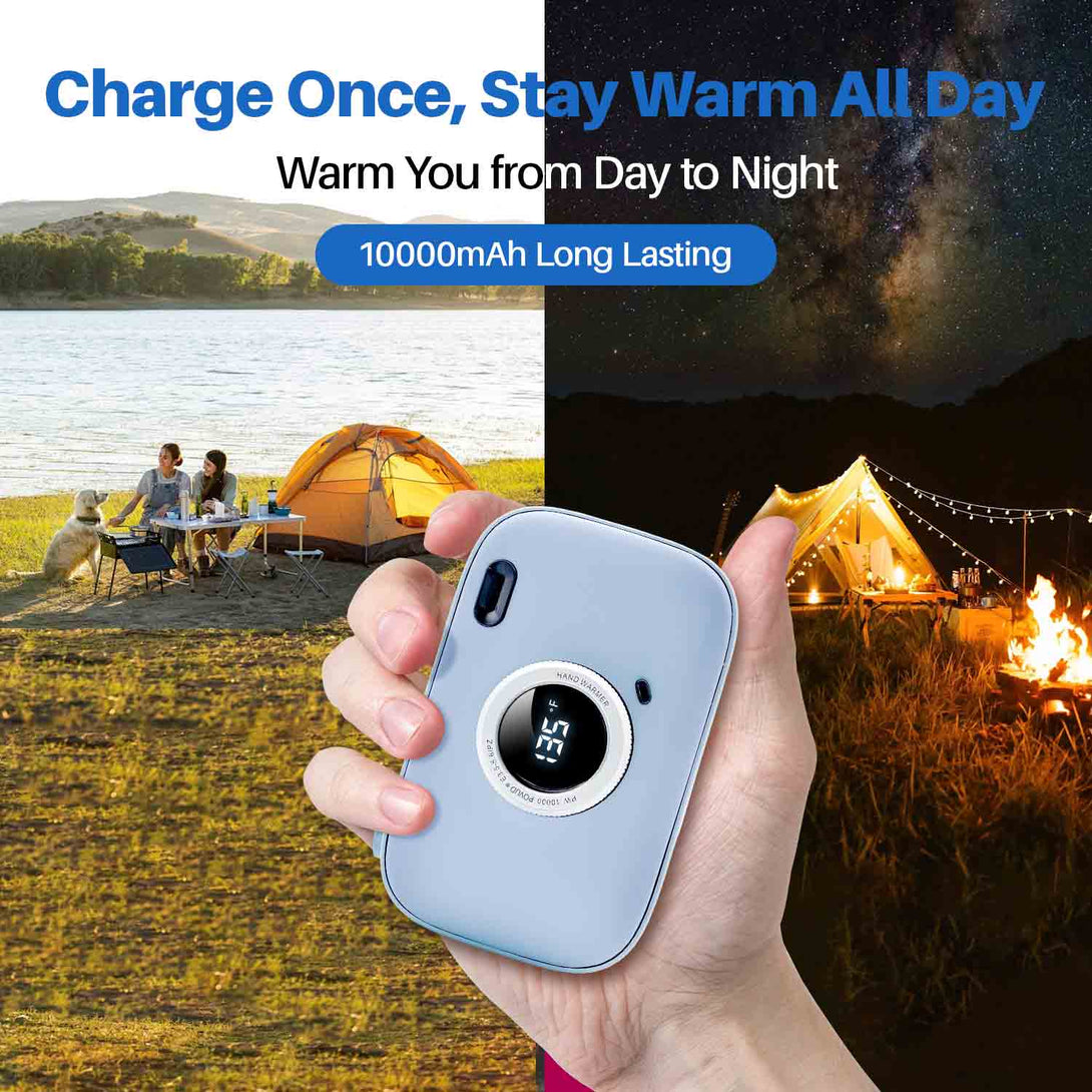 Povud Rechargeable USB Hand Warmer 10,000mAh Power Bank Portable Heate