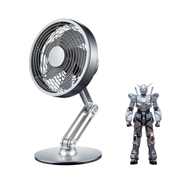 Povud Desktop 360° Rechargeable Metal Fan Small